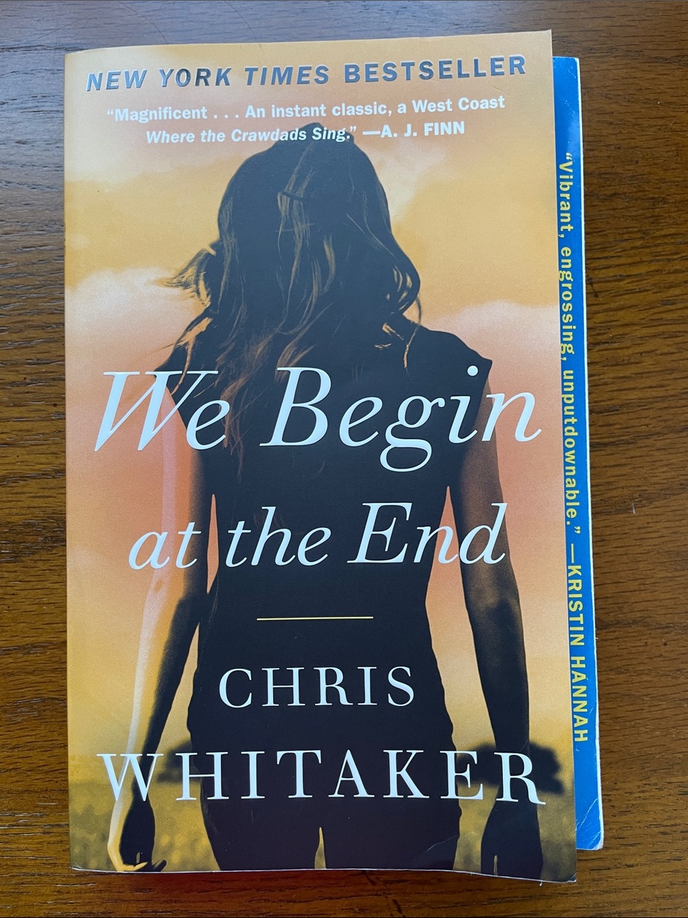 Paperback novel: “We Begin at the End” by Chris Whitaker